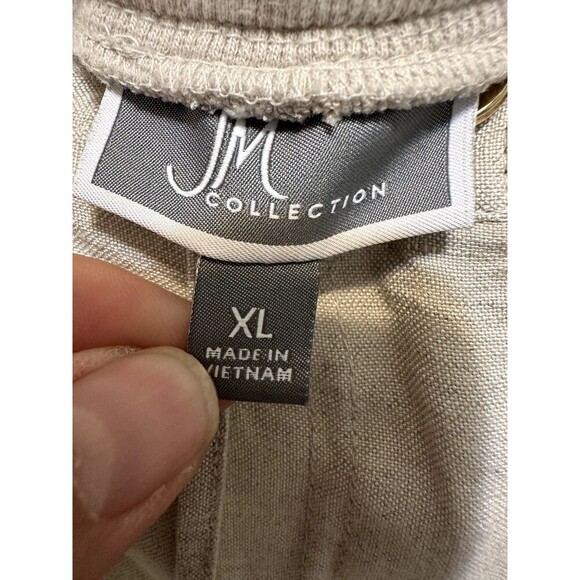 JM Collection Womans Linen Trousers Size XL Beachy Lagenlook Quiet Luxury Vacay - Picture 2 of 13
